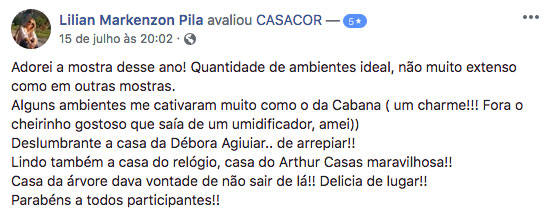 9-avaliacoes-casacorsp-2018 10 avaliações lindas do Facebook sobre a CASACOR São Paulo 2018