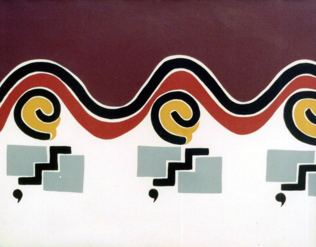 Obra nº 02 Henrique Spengler – Abstração Mbayá Guaicuru, sem data, acrílica sobre tela – 89 x 70 cm Expressão cultural trará vida à CASACOR Mato Grosso do Sul 2018