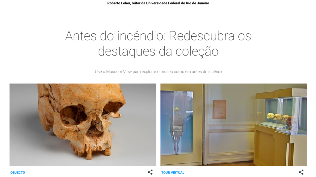 O MASP e o Google oferecem tour virtual pelo Museu Nacional