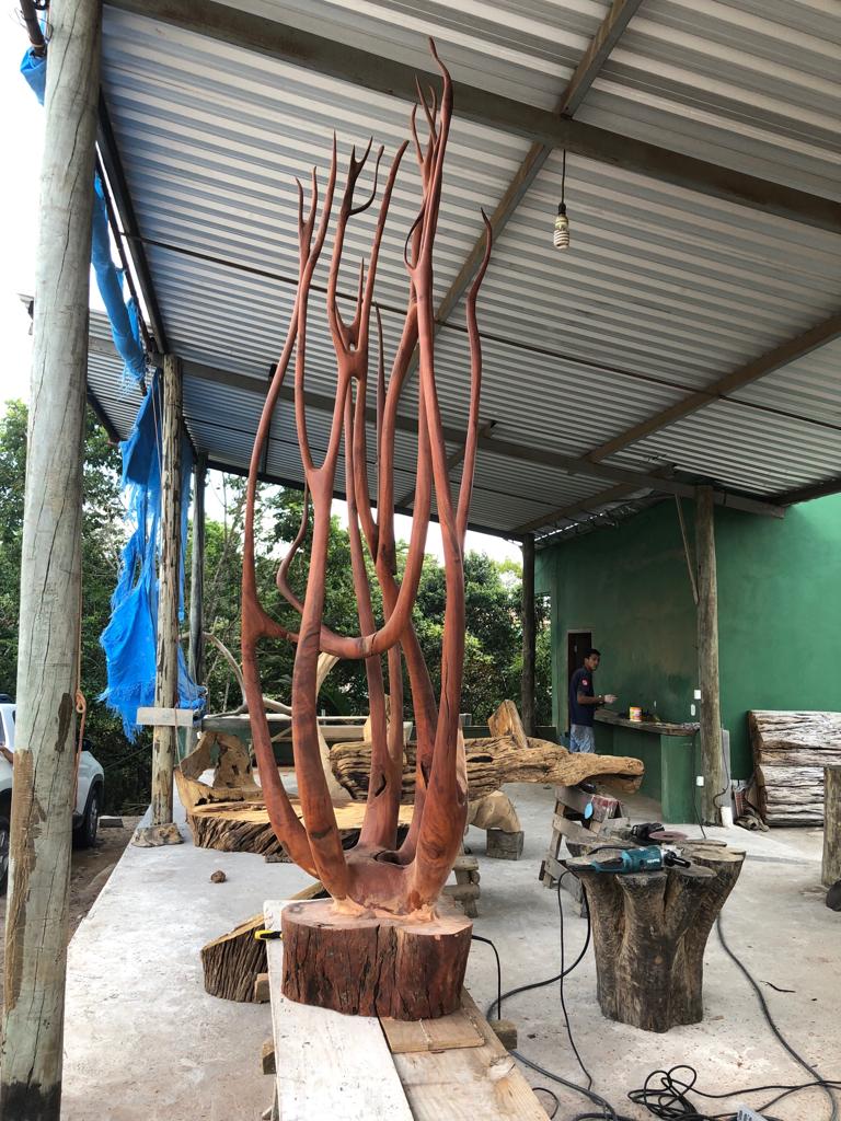 HUGO FRANÇA – Homenagem so pau-brasil 3 SP-Arte: Hugo França cria peças a partir de canoa indígena e de pau-brasil