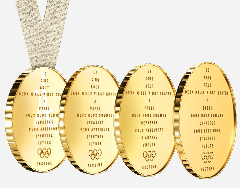 Philippe Starck medalha Philippe Starck assina medalha compartilhável para as Olimpíadas 2024