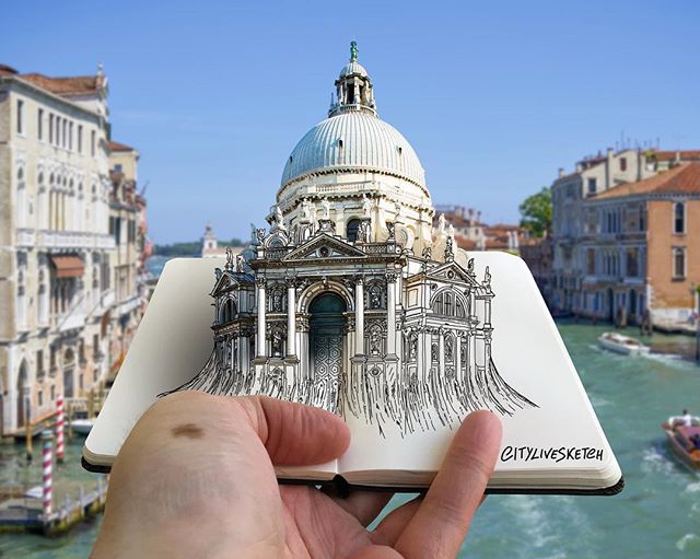 31222748_455109514945564_5512552209012752384_n Artista recria prédios históricos em esboços hiperrealistas