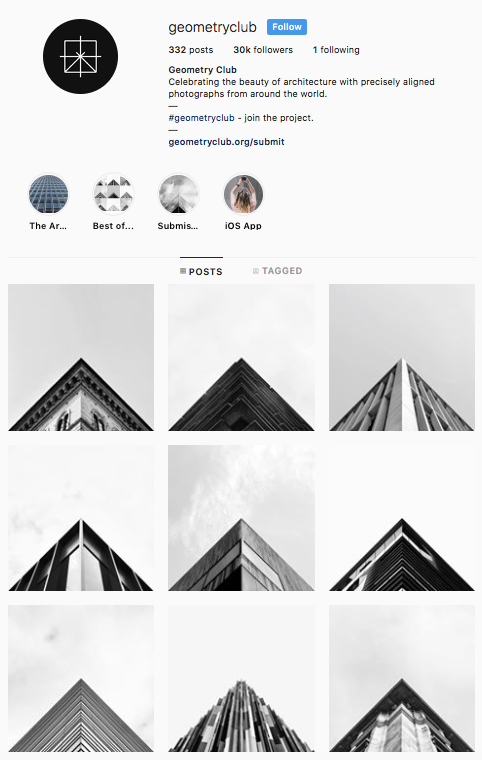 geometryclub 35 contas do Instagram para quem adora design e arquitetura