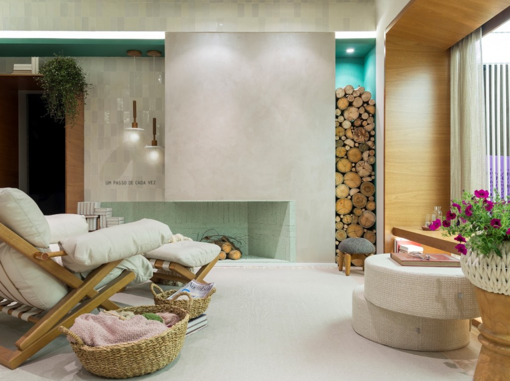 Cozy-office-3P-Studio-santa-catarina-florianópolis-2019-Lio-Simas Revestimentos da CASACOR SC | Florianópolis apresentam texturas sensoriais