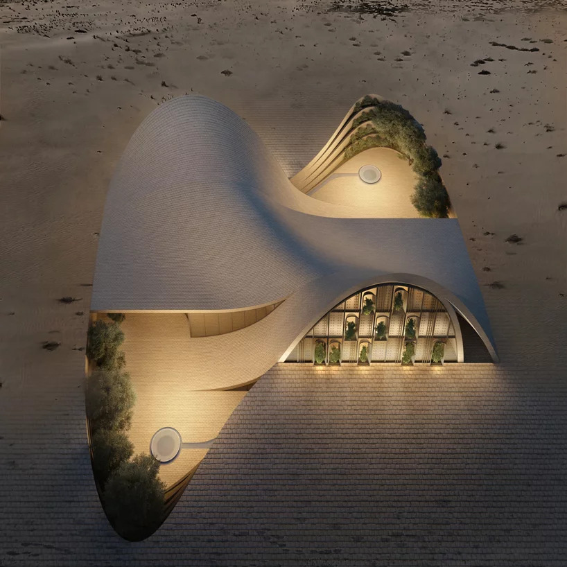 team-design-group-bagh-chal-sunken-courtyard-designboom-03 Team Group projeta oásis no Irã com construção de linhas orgânicas