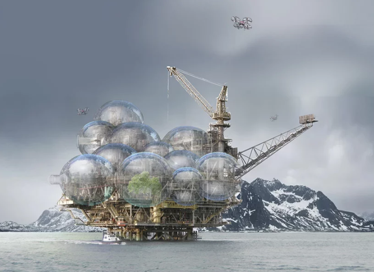 offshore-platform-xtu-architects-2 Escritório transforma plataforma de petróleo em habitação verde