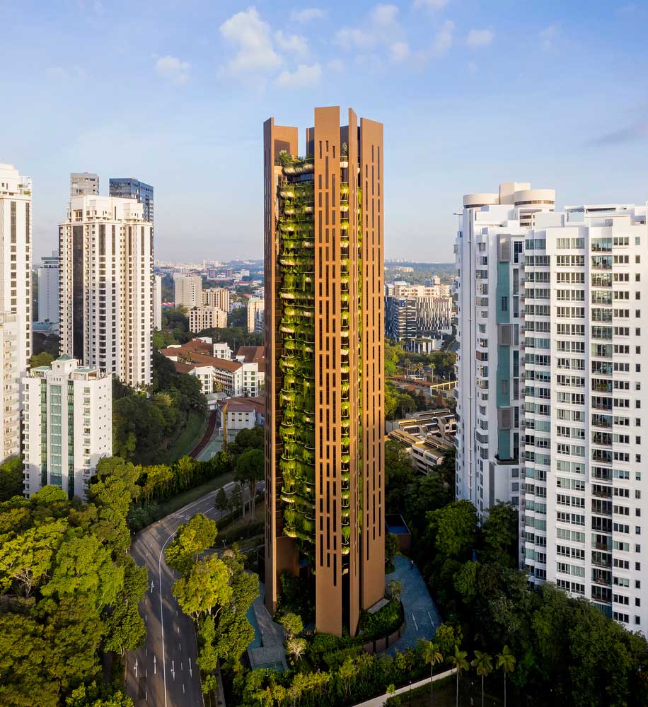 heatherwick-studio-eden-Hufton-Crow-3 Edifício de Heatherwick atua como uma cortina verde em Singapura