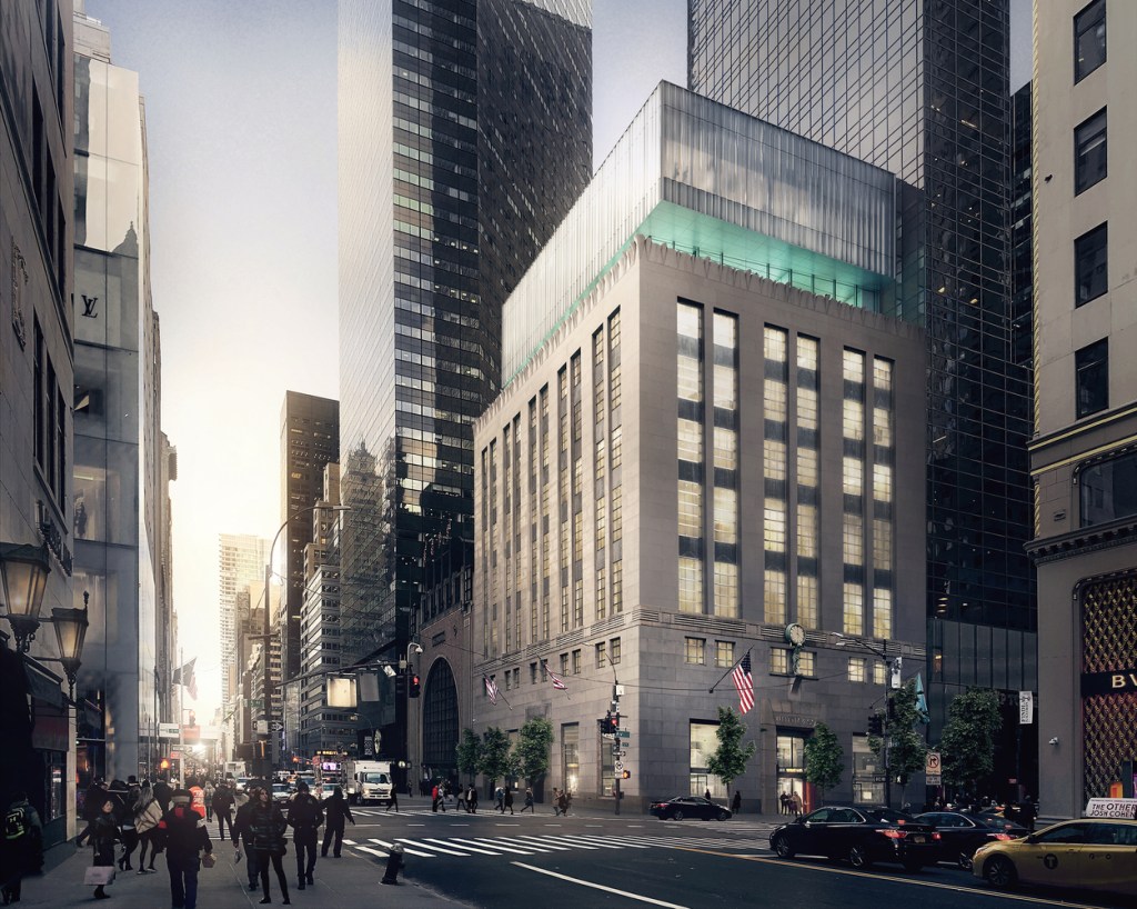 OMA projeta cobertura de vidro para Tiffany & Co da 5ª avenida